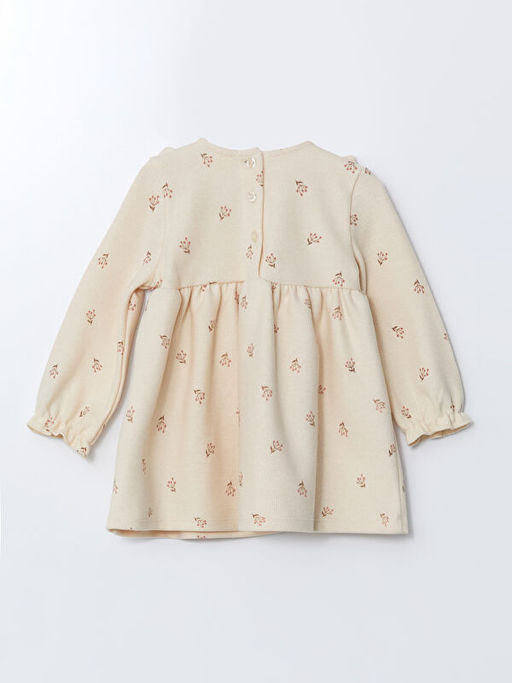 Bisiklet Yaka Uzun Kollu ?i?ekli K?z Bebek Elbise - Waikiki фото 2