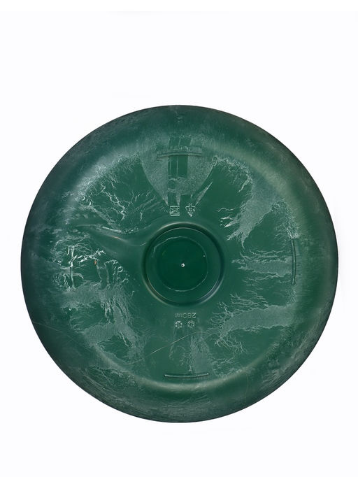 Кашпо для цветов «Микрит», 7.8 л, d=28 см, h=25.5 см, со вставкой, пластиковое, зелёное