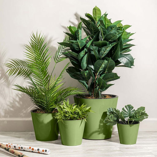 Rosemary Горшок для цветов пластмассовый 1,6л, д16см, h14,5см, с дренажной вставкой, зеленый (Россия) - Домашняя мода фото 3