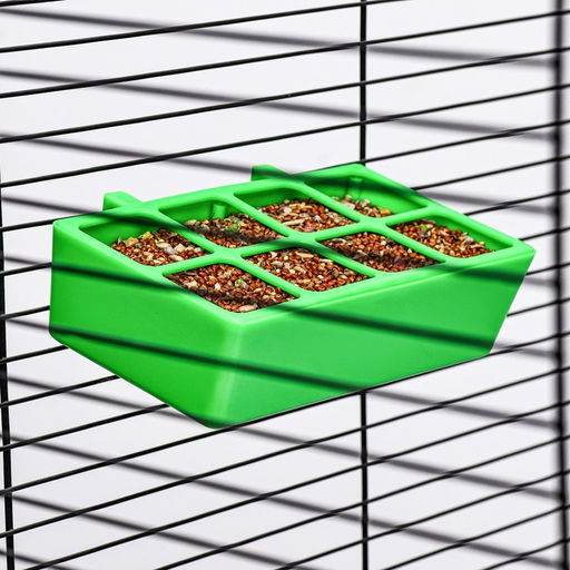 Кормушка для кормления с защитой на 8 ячеек 16,9 х 8,9 х 4,4 см, зелёная - Пижон фото 5