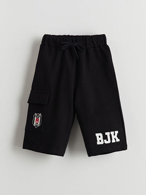 Beli Lastikli Be?ikta? Bask?l? Erkek ?ocuk ?ort