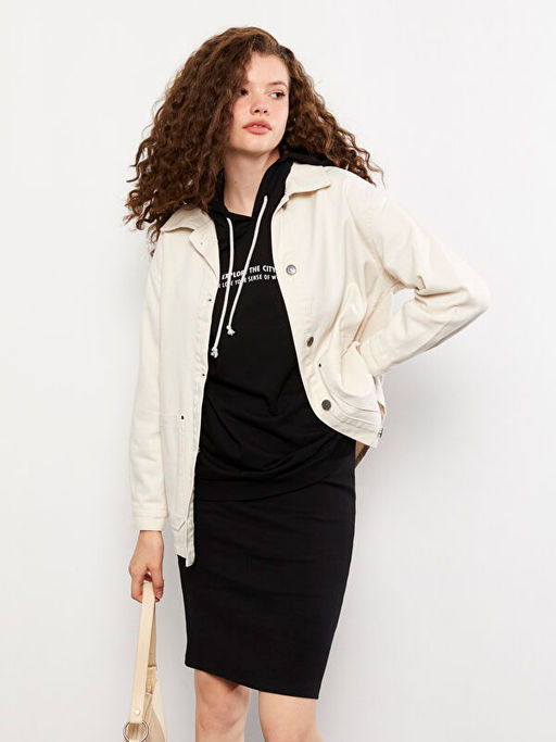 Kad?n G?mlek Yaka D?z Mont