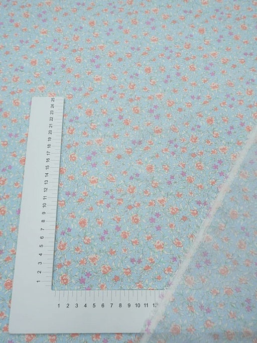 Штапель Весея цв.голубой, ш.1.45м, вискоза-100%, 110гр/м.кв - Купава фото 8