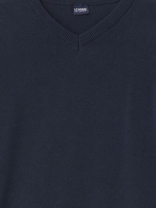 V Yaka Basic Uzun Kollu Erkek ?ocuk Triko Kazak