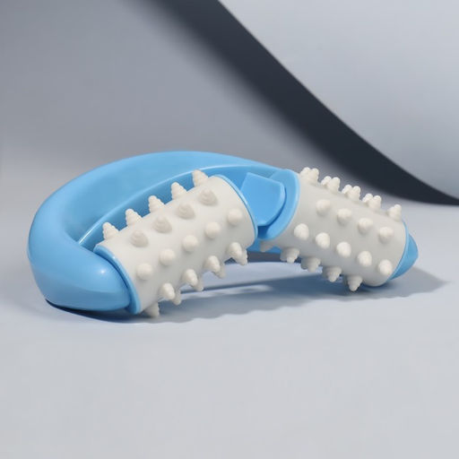 Массажёр «Роллер», с шипами, универсальный, 14×10×5 см, голубой