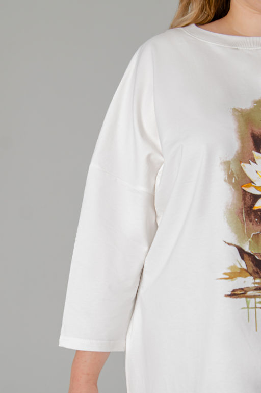 Арт. 2377 Костюм с брюками женский 52-60 (5 шт) Цвет:молочный,темно-коричневый