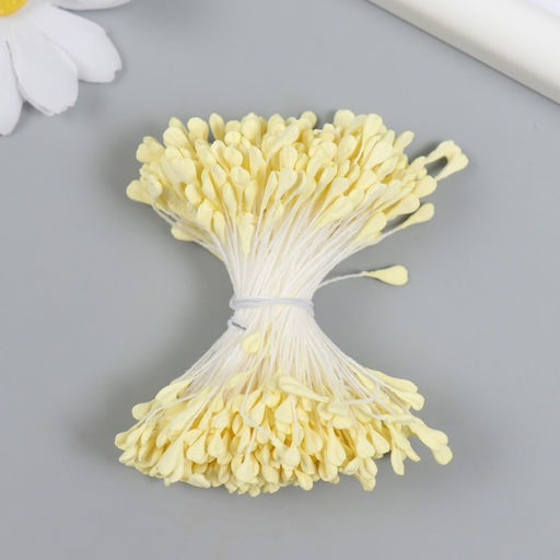 Тычинки для цветов, светло-жёлтый, набор 360 шт. длина 6 см