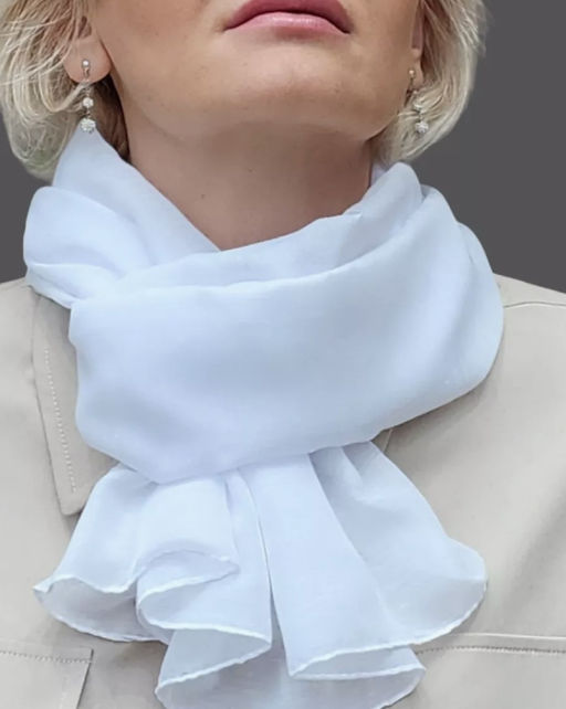 K13593 Платок 90/90 хлопок, вискоза БЕЛЫЙ