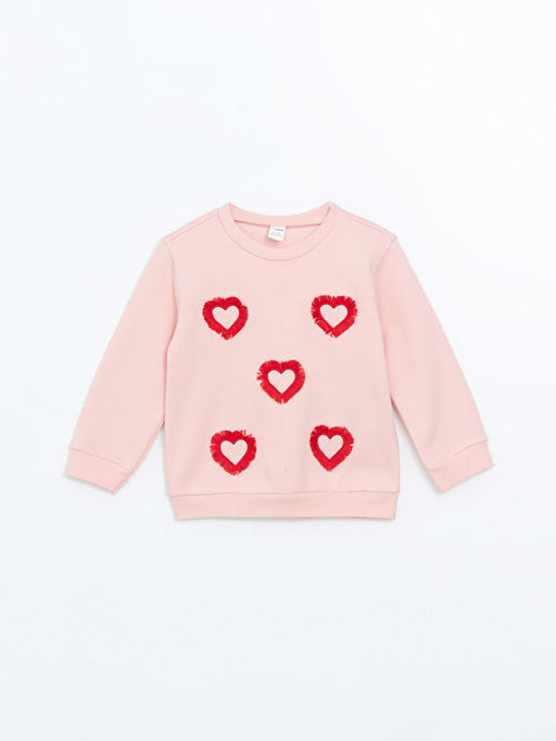 Bisiklet Yaka Uzun Kollu Bask?l? K?z Bebek Sweatshirt 2li - Waikiki фото 2