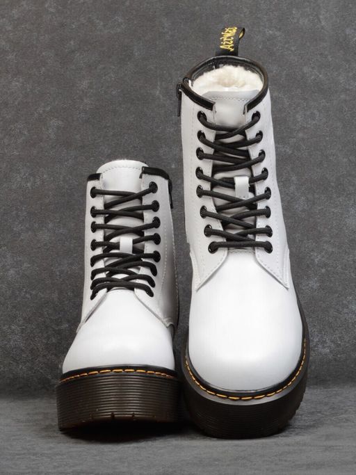 04-15265001 WHITE Ботинки зимние женские (натуральная кожа, натуральный мех) - Фабричный китай фото 13