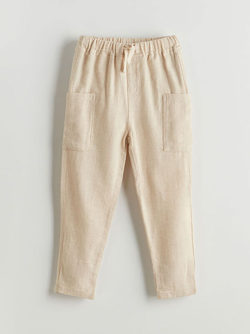 Beli Lastikli Keten Erkek ?ocuk Pantolon