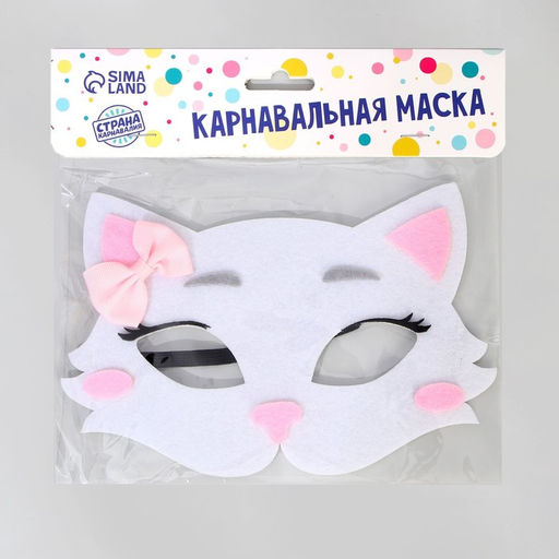 Маска карнавальная Кошечка фетр - Страна карнавалия фото 4