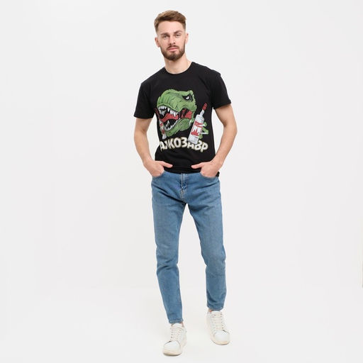 Футболка мужская «Алкозавр» р. 52, черный