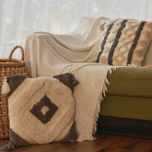 Наволочка декоративная с кисточками SL Home, 45×45 см, хлопок 100%