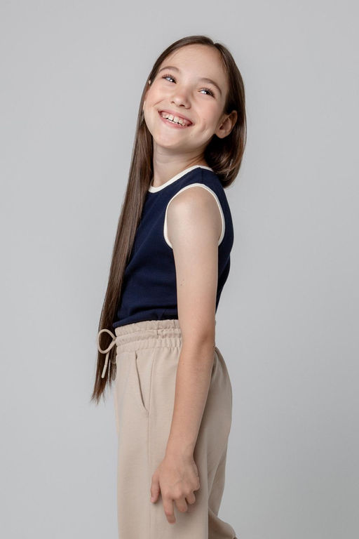 Crockid _ КР 302073/индиго к396 майка для дев