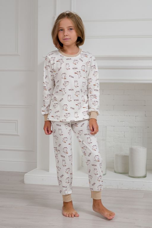 Пижама детская из интерлока Потешка кролик бежевый - Амадэль фото 5