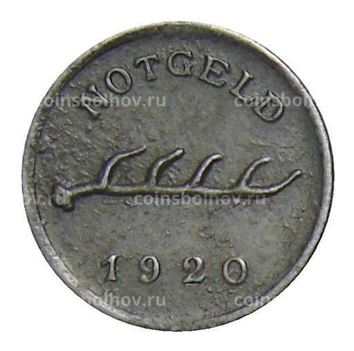 Монета 1 пфенниг 1920 года Германия  Нотгельд Бад-Мергентхайм