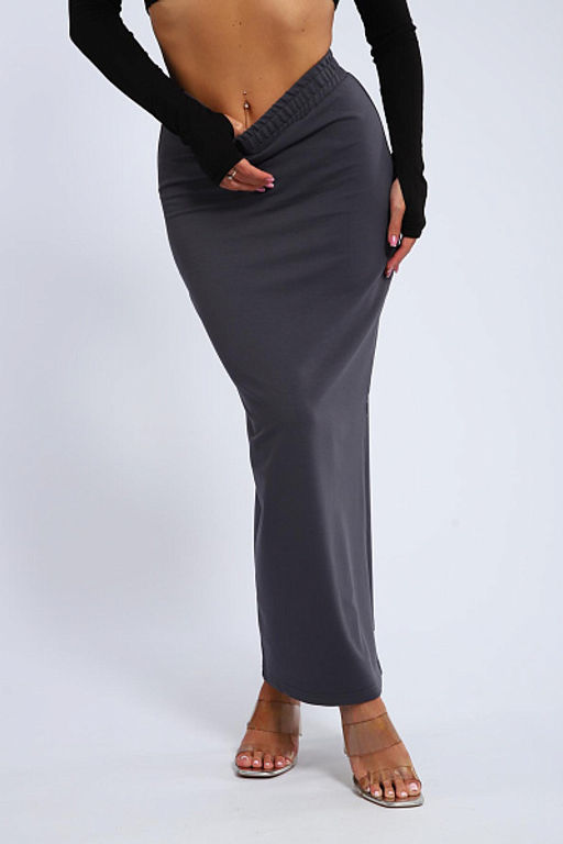 Юбка, футер (01056, черный макси) - Плиона фото 63