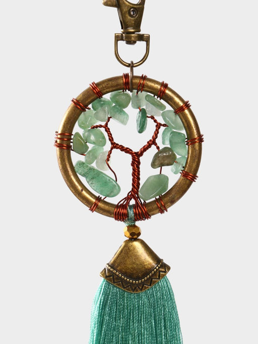 Брелок ловец снов «Великое древо», 19 см, мятный