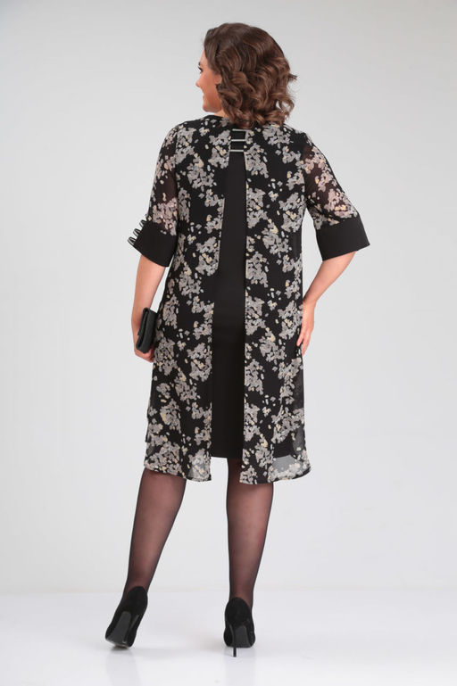 Платье Michel Chic 2136 черный абстракция фото 5