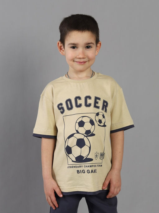 CRB wear / CSKB 90298-31K Комплект для мальчика (футболка, шорты),песочный/Ex.Cherubino  фото 2