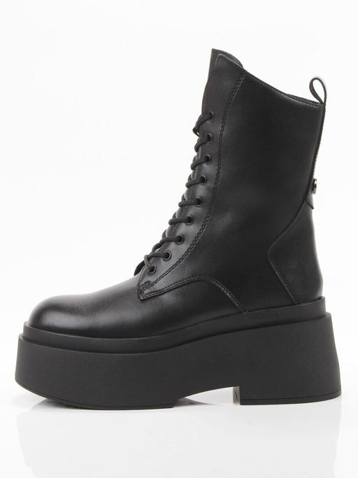 04-PAT225-1Z BLACK Ботинки зимние женские (натуральная кожа, 100% шерсть)