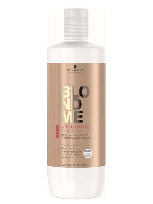 Blondme all blondes rich обогащенный шампунь для средних и жестких волос - Schwarzkopf professional фото 2