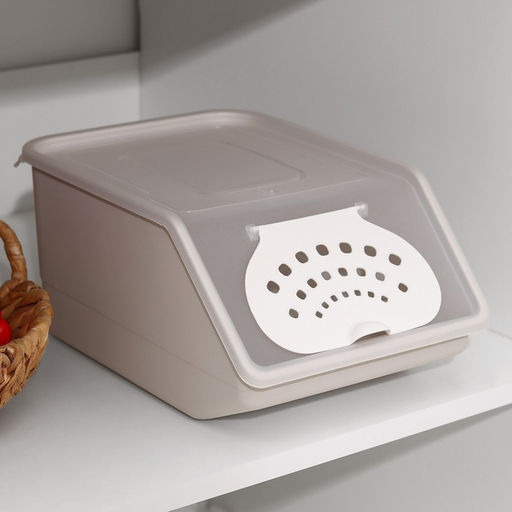 Контейнер для овощей, 7.6 л, 32.3×22×14.8 см, серый