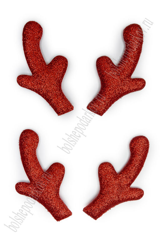 Патч "Рожки №1" 4,5*8 см (5 пар) SF-5711, красный