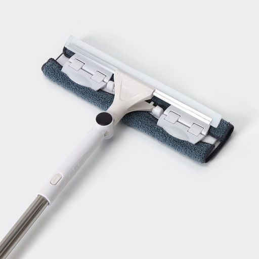 Окномойка бабочка, стальная телескопическая ручка, микрофибра, поворот на 180°, 27×7×114(137) см