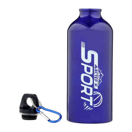 Бутылка для воды «Мастер К», 650 мл, 21×7 см, корпус из алюминия, синяя