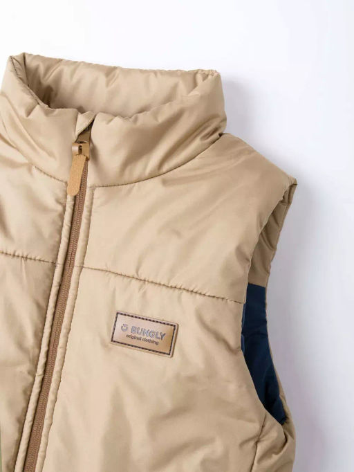 Жилет стеганый на молнии двухсторонний Шторм/Беж 7+ - Bungly фото 3