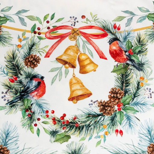 Скатерть новогодняя «Этель» Сhristmas bells, 150×110 +/-2 см с ГМВО, 100% хлопок, саржа 190 г/м²