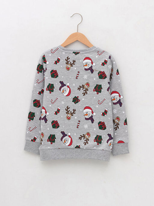 Bisiklet Yaka Y?lba?? Temal? Uzun Kollu Erkek ?ocuk Sweatshirt - Waikiki фото 2