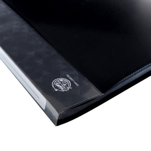 Папка с 40 вкладышами А4, 500 мкм, Calligrata, карман на корешке, чёрная  фото 4