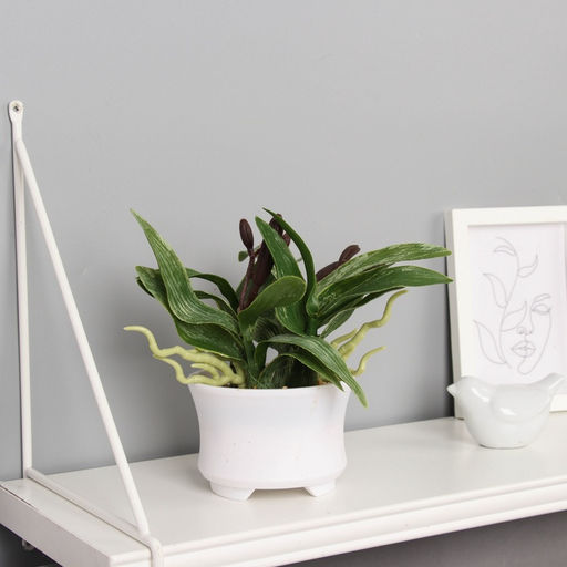 Искусственный цветок в горшке Ирис мини галант, 11?19 см, МИКС