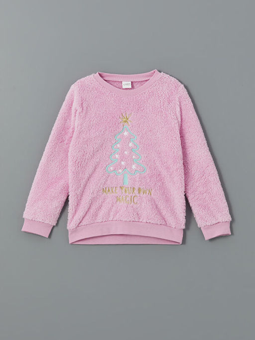 Bisiklet Yaka K?z ?ocuk Pijama Tak?m?