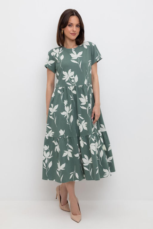 VERY NEAT _ ЕВТ 5019/зеленый мох,магнолия платье жен
