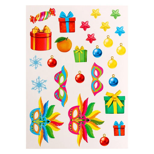 Развивающий игровой набор Новогодний переполох, наклейки светятся в темноте, по методике Монтессори - Iq-zabiaka фото 4