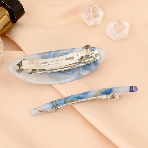 Цена за 2 шт. Заколки - автомат для волос «Тайна», набор 2 шт., 9 см и 9.5 см, МИКС