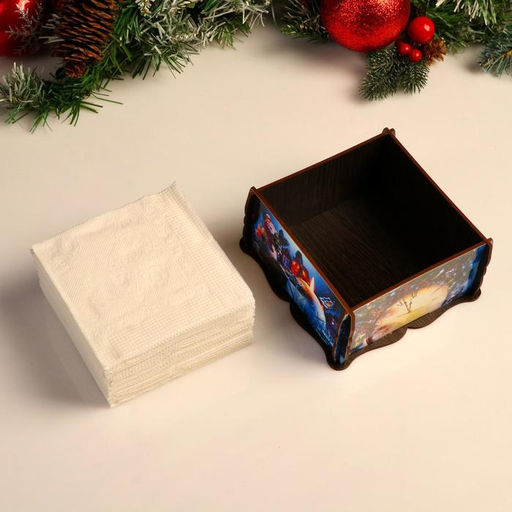 Салфетница Квадрат Синяя, 14х14х7,3 см - Simaland фото 3