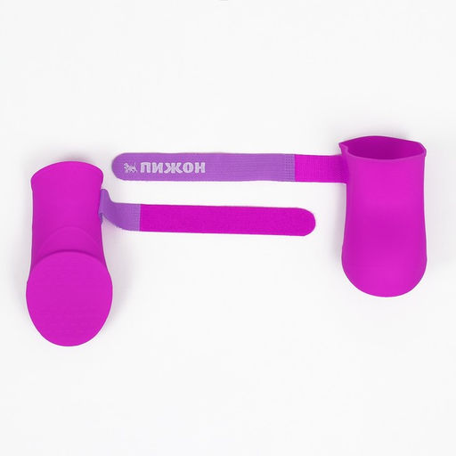 Сапоги резиновые Пижон, набор 4 шт., р-р S (подошва 4 Х 3 см), фиолетовые  фото 6