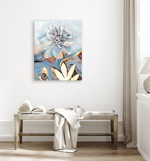 ФРЕЯ PNB/PLPT-252 Набор для раскрашивания по номерам ( с поталью ) 50 х 40 см Пион в золоте фото 5