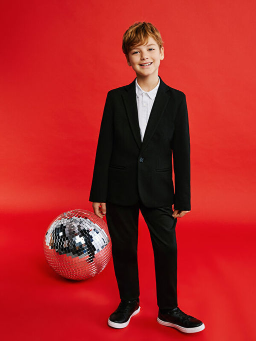 Slim Fit Erkek ?ocuk Blazer Ceket