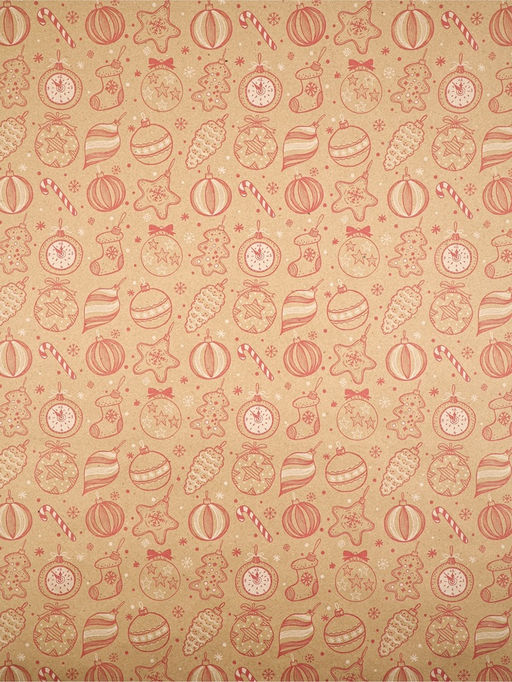 Набор упаковочной бумаги «Новогодняя», 4 листа, 70 × 100 см