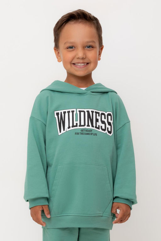 Crockid _ КР 302740/малахитово-зеленый к560 джемпер (худи) для мал  фото 5