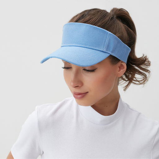 Козырёк женский MINAKU на липучке, размер 56-58, голубой