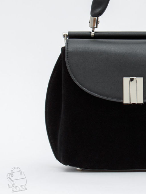 Сумка женская кожаная 1109M black Polina&Eiterou