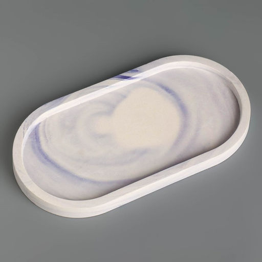 Набор свечей в подсвечнике на подставке «Лофт», соевый воск, деревянный фитиль, бело-фиолетовая