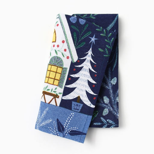 Полотенце новогоднее Доляна «Новогодняя сказка» 28×46 см, 100% хл, рогожка 164 г/м²